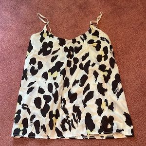 medium black/white leopard print cami